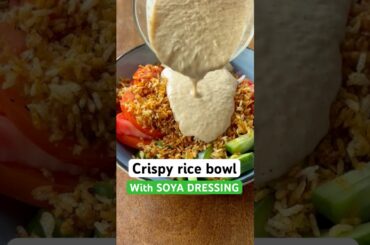 Crispy rice with soya dressing #recipe #fitness #healthyrecipes #highproteinrecipes #healthyfood