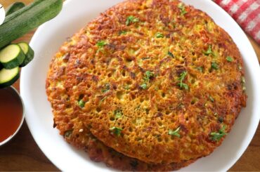 Healthy & Tasty Zucchini Cheela Recipe | Quick Breakfast Idea | Easy Veg Pancake