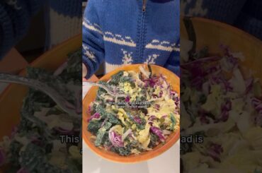 Easy Healthy Cabbage Kale Salad Recipe in Description #recipe #healthylifestyle #healthyrecipes
