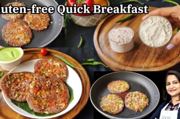 Healthy Gluten-free Breakfast | Diabetic Friendly Breakfast | Bajra Ragi Uttapam | Weightloss Recipe