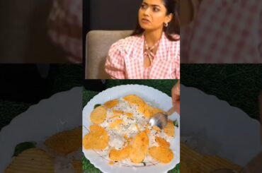 Rashmika Mandanna's Weird Combination Of Food (Curd Rice With Lays ) #shorts