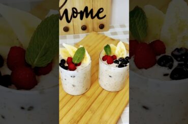 #shorts Quick and Easy Overnight Oats Recipe/Healthy Breakfast in 5 minutes#shorts #breakfast #easy