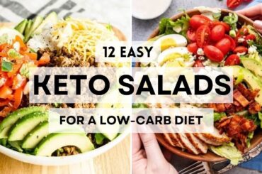 12 Easy KETO SALAD RECIPES For A Low-carb Diet #ketosalad #ketosalads #lowcarb #lowcarbdiet