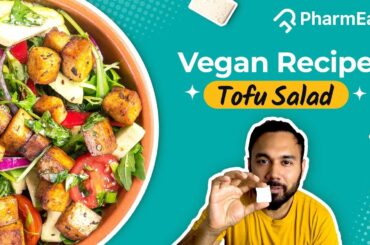 Low Fat Protein Rich Vegan Tofu Salad Recipe |  @saranshgoila
