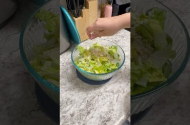 Simple Parmesan Salad ASMR #food  #healthyrecipes #salad #asmr