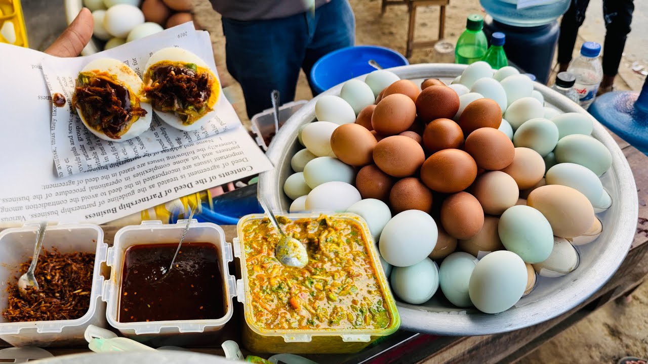 Most Popular Boiled Egg With Unique Salad – Healthy Street Food – Foodie vai Most Popular Boiled Egg With Unique Salad - Healthy Street Food - Foodie vai