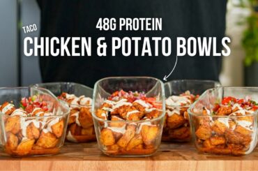 FAST TRACK Your Meal Prep In Less Than 1 HOUR | High Protein Taco Chicken Potato Bowl