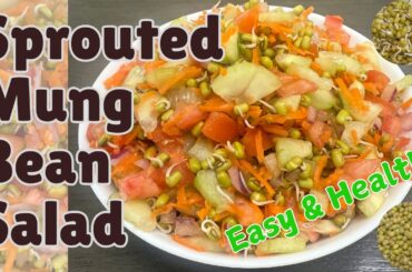 Healthy & Refreshing Sprouted Mung (Moong) Bean Salad Recipe | Quick and Easy
