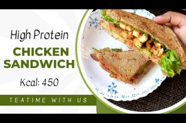 Quick and healthy chicken sandwich | Weightloss recipes | Chicken sandwich recipe | Teatime with us