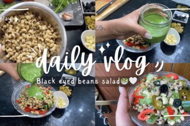 Healthy salad recipe Day 4/7 | Vibrant Black Eyed Beans Salad | Healthy, Quick & Delicious! | Lobia