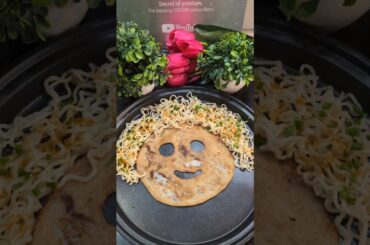 Easy and healthy smily dosa recipe #recipe #food #smily #paratha #easyrecipe #shorts #short #veg