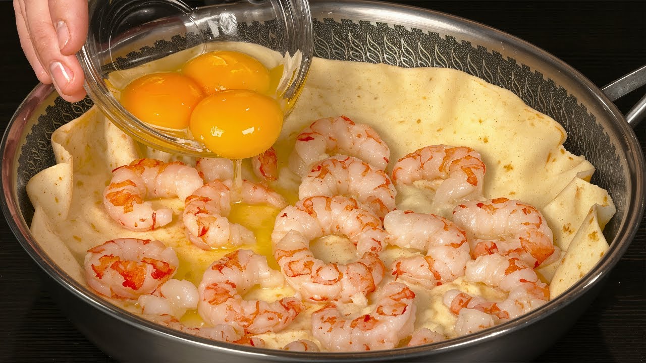 The most impressive dish with eggs and shrimp! Quick and healthy dinner recipe in 30 min The most impressive dish with eggs and shrimp! Quick and healthy dinner recipe in 30 min