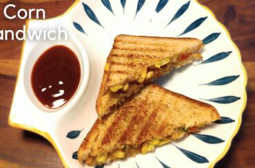 How to Make Veg Sandwich Recipes | Bread Recipe | No Cheese No Mayo | Healthy Corn Sandwich