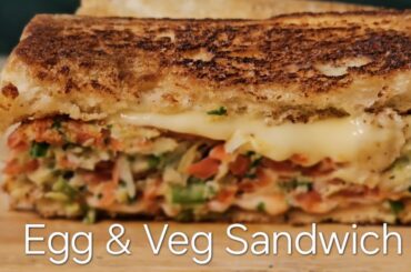Making Egg and vegetable Sandwich|Easy and healthy Breakfast recipe..