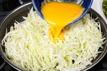 Cabbage with eggs tastes better than meat! Easy, quick and very delicious dinner recipe!