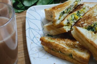 Cheesy Corn Palak Sandwich Recipe | Healthy & Tasty Snack in Minutes