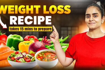 Healthy Dinner Recipe For Weight loss ( Delicious Soup + Grilled Vegetables)