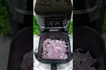 How to Make Crispy Onion Chips in the Air Fryer Without Oil | Easy Recipe#ourfoodlab