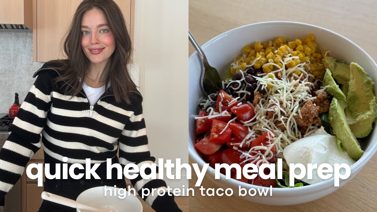 High Protein Taco Bowl | What I Eat In A Day As A Model | Quick & Healthy Meal Prep | Emily DiDonato High Protein Taco Bowl | What I Eat In A Day As A Model | Quick & Healthy Meal Prep | Emily DiDonato