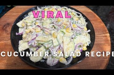 Viral Creamy Cucumber Onion Salad Recipe/ Weight Loss Salad/ Healthy Recipe