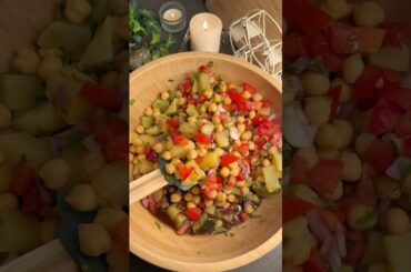 Chana chaat | potato chickpea salad | #food #shorts #easyrecipe #recipe #healthy
