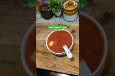 Day-7 Winter Special Healthy Soup recipe / Tomato Soup #badalskitchenodia #tomatosoup #recipe #soup
