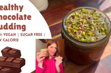 Low Calorie Sugar Free Vegan Chocolate Pudding | Healthy Dessert or Snack Recipe for Weight Loss