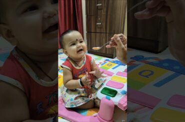 Healthy breakfast idea for 6 - 10  month babies / toddlers carrot puree #shorts  #food #recipe #baby