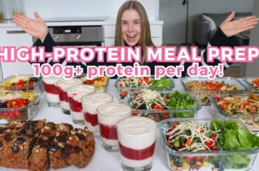 Healthy & High protein Meal Prep | 100G+ Protein Per Day! Healthy Banana Bread, Noodles, Parfaits...