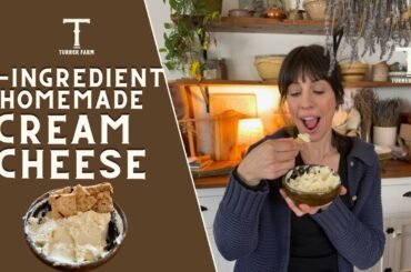 2-Ingredient HEALTHY Homemade Cream Cheese Recipe