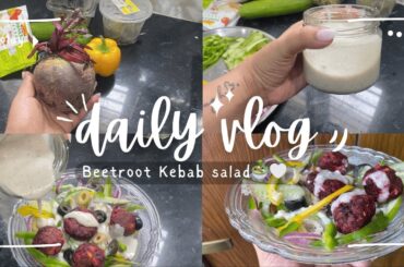 Healthy salad recipe Day 3/7 | Beetroot Kebab Salad | A Perfect Veggie Delight | Healthy Salad Ideas