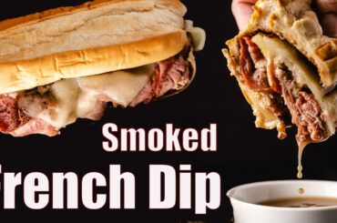 Smoked Prime Rib French Dip Sandwiches with Homemade Au Jus!