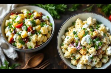 "Easy Roasted Cauliflower & Grilled Potato Salads | Perfect for Meal Prep"