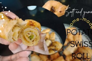 Potato swiss roll recipe |Yummy and quick snacks | Healthy Lunch box recipe /potato recipe@KunFoods