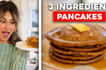 3 INGREDIENT Fluffy Pancakes! Low Carb, Keto Gluten Free