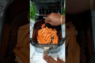 How to Make Crispy Carrot Fries in an Air Fryer | Quick & Healthy Snack Recipe#ourfoodlab