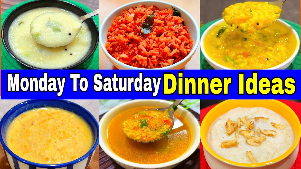 Simple Dinner Recipes For Babies And Toddlers 1-5 Years | Monday To Saturday | Healthy Food Bites Simple Dinner Recipes For Babies And Toddlers 1-5 Years | Monday To Saturday | Healthy Food Bites