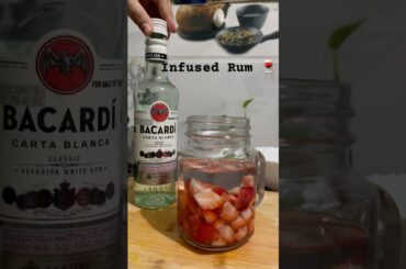 Infused Rum strawberry infused  #trending #shortvideos #whiterum #liquor #healthy #high #viralvideo