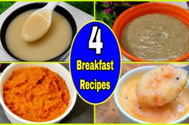 4 Healthy Breakfast Recipes For Baby 1-4 Years | Baby Food | Healthy Food Bites