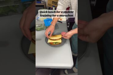 Healthy lunch for someone training for a marathon!! #marathon #fyp #running #aura #viralvideo #food