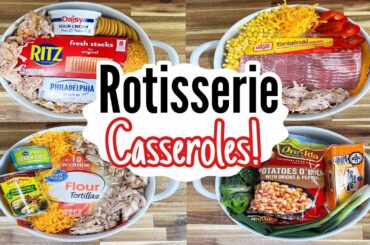 5 EASY Dinner Casseroles Using Rotisserie Chicken | Quick & TASTY Shortcut Recipes! | Julia Pacheco