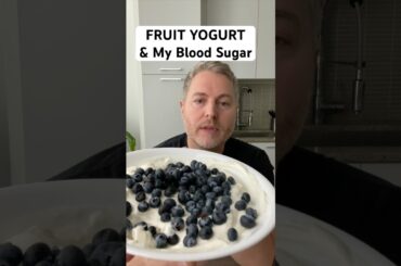 Healthy fruit yogurt and my blood sugar. This is a delicious recipe. #bloodsugar #glucose  #yogurt