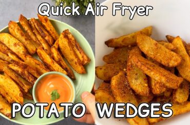 Quick Crispy potato wedges | Easy air fryer recipes | Healthy potato snacks | Air fryer recipes