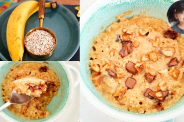 2 Minute Microwave Banana Oatmeal Recipe | Quick & Healthy Breakfast | Easy breakfast recipe | #oats