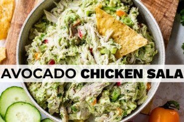 AVOCADO CHICKEN SALAD RECIPE | no mayo, no yogurt