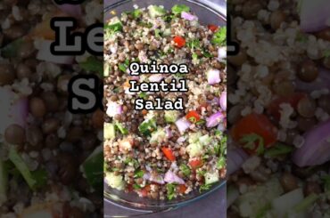 Easy & Healthy Salad Recipe | Quinoa Lentil Salad #proteinsalad #salad #fitness #weightlossrecipe