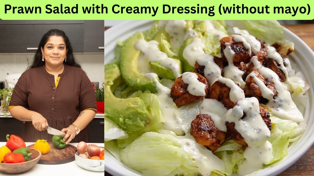 Try this Healthy Salad for Dinner – Prawn Salad with Creamy Dressing – Yummy Tummy Aarthi Try this Healthy Salad for Dinner - Prawn Salad with Creamy Dressing - Yummy Tummy Aarthi
