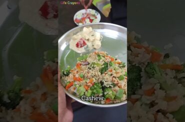 A healthy lunch for my brother | Fried rice and white paneer | Diet food #shorts #healthy #diet