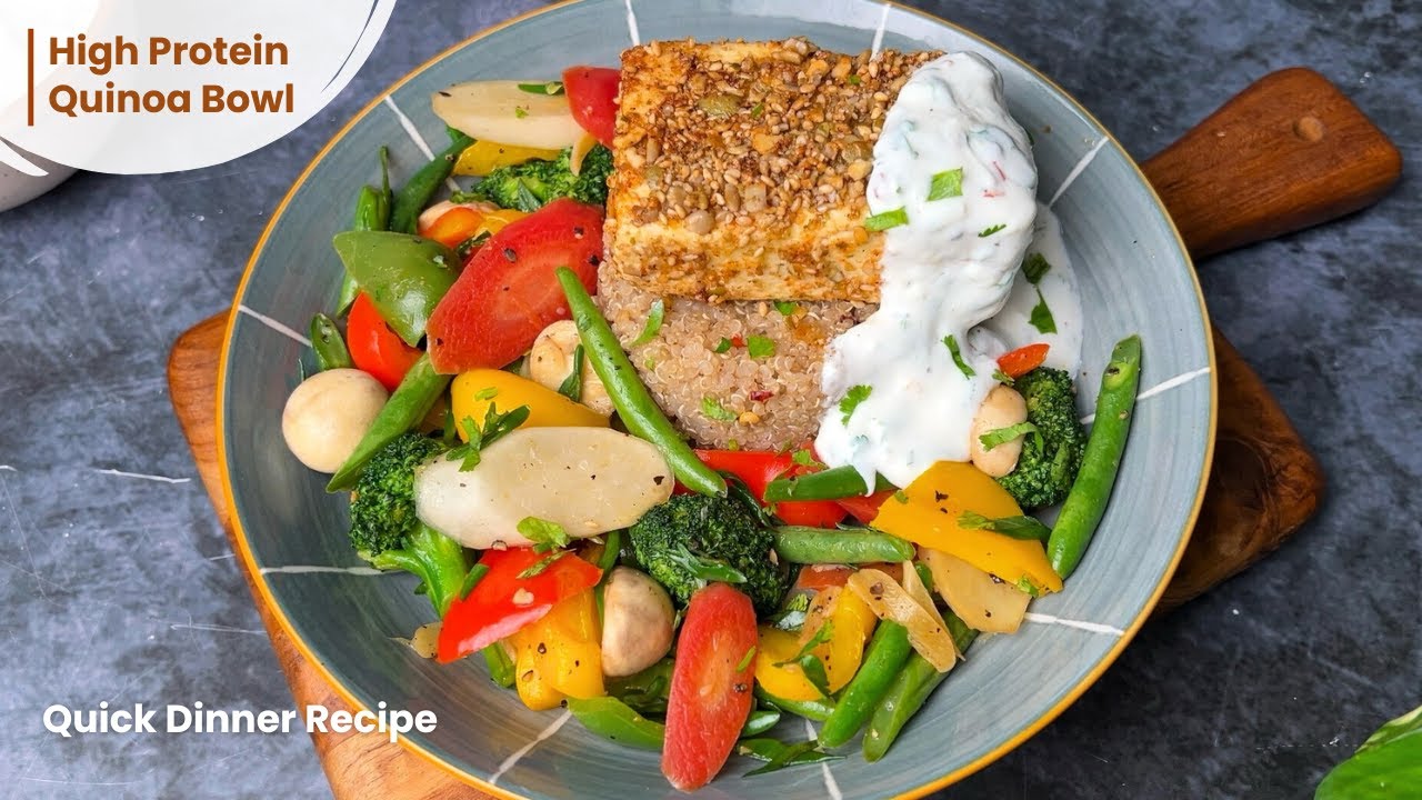 15 minute Dinner Recipe | Herb Quinoa with crunchy Paneer & Vegetable stir fry | Weight loss recipe 15 minute Dinner Recipe | Herb Quinoa with crunchy Paneer & Vegetable stir fry | Weight loss recipe