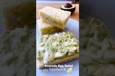 Avocado Egg Salad Sandwich  with no mayonnaise #healthy #shortsfeed#shorts